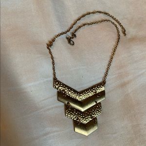 Chevron gold chunky necklace